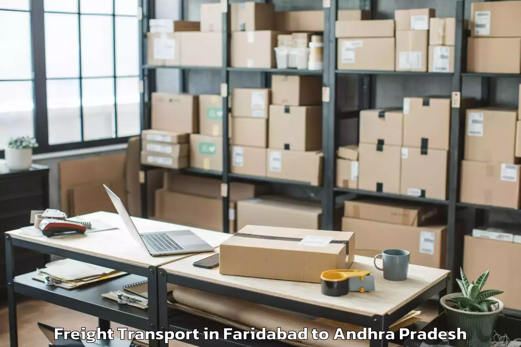 Reliable Faridabad to Machilipatnam Freight Transport